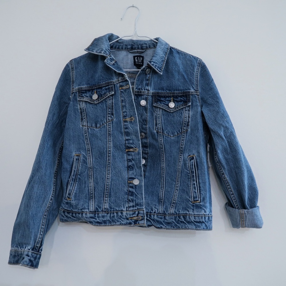 New premium Icon medium wash Denim Jean Jacket